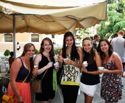 Students gathered at Gelateria Veneta for Umbra Gelato Night Tuesday evening.