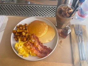 Breakfast with Iced Coffee from Pinturicchio Café 